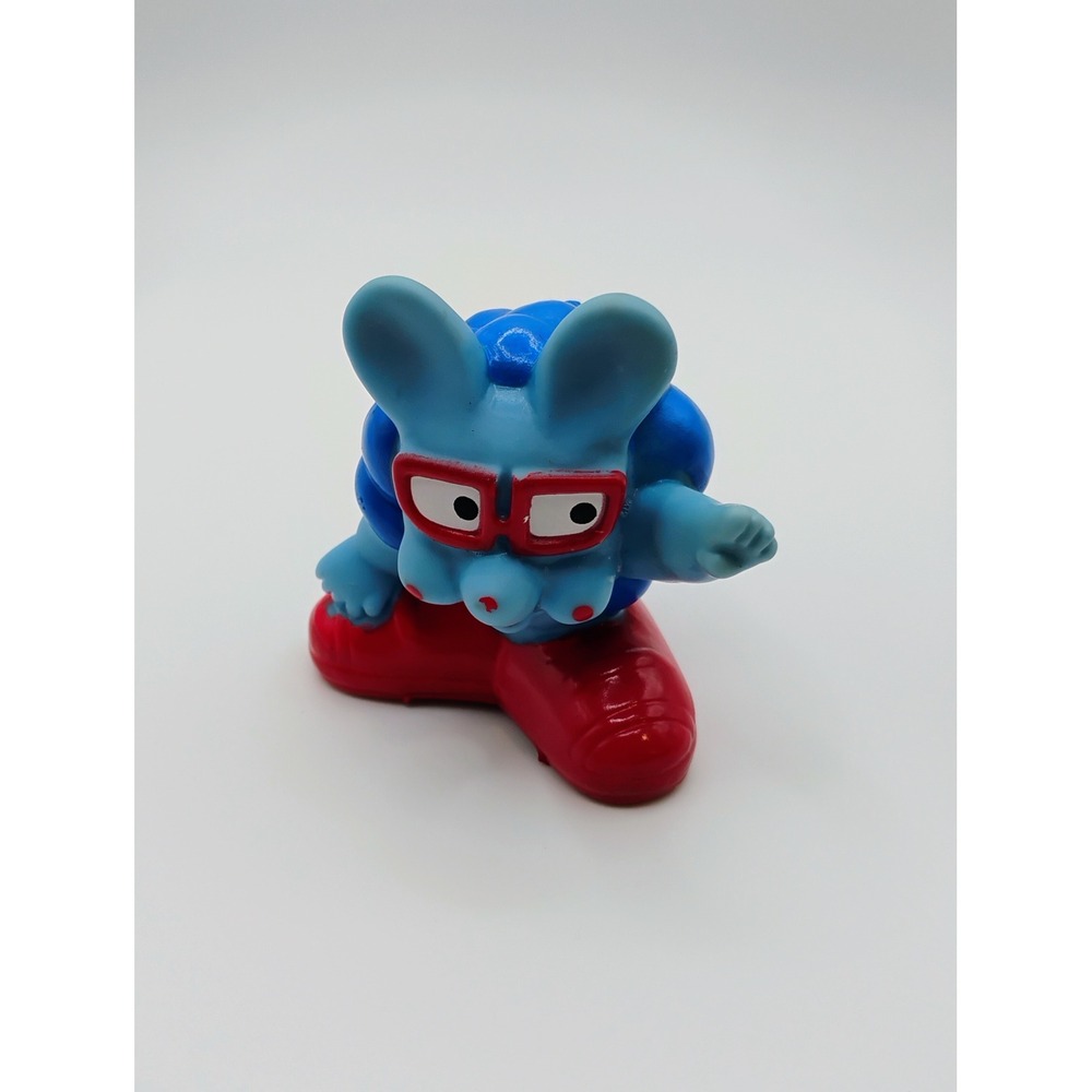 Vintage 1980s Tonka Keypers Teeball Vinyl Figure Blue Red Retro Collectible Toy